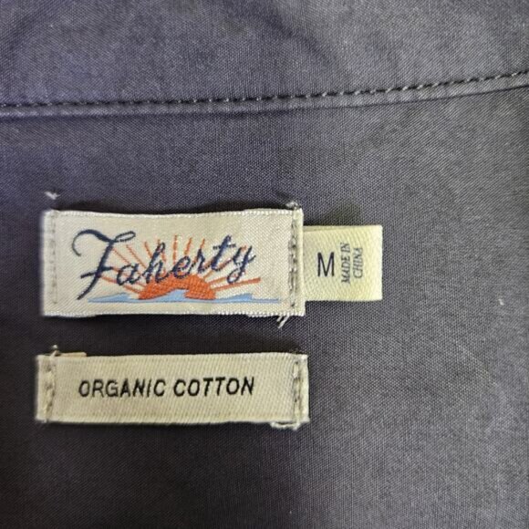 Faherty Whitney Organic Cotton Shirtdress Washed Black Casual Lagenlook Beachy M - Picture 11 of 16